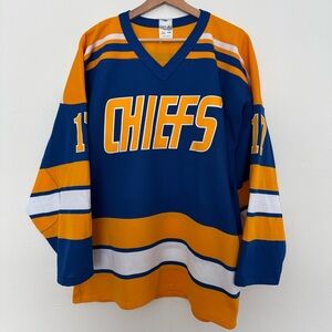 Vintage Hanson Brothers Slap Shot Charlestown Chiefs Hockey Jersey Mens Medium
